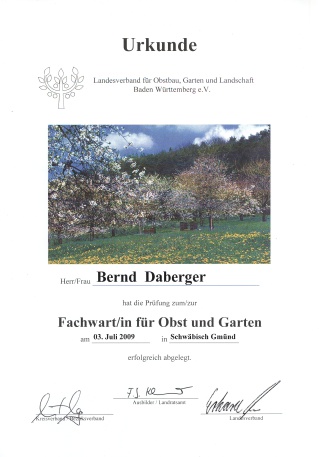 Bernd Daberger Obst- und Gartenfachwirt
