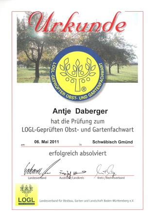 Antje Daberger Obst- und Gartenfachwirt